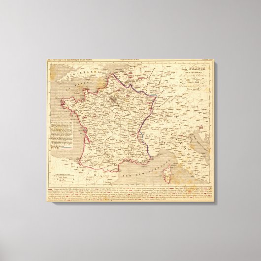 La France 1814 a 1840 Leinwanddruck (Vorderseite)