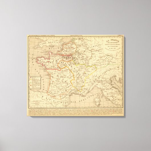 La France apres la mort de Clothaire 1er Leinwanddruck (Vorderseite)