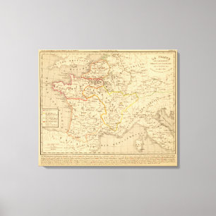 La France apres la mort de Clothaire 1er Leinwanddruck