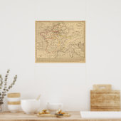 La France apres la mort de Clothaire 1er Poster (Küche)