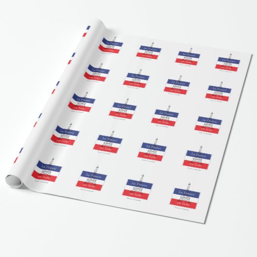 La France est Belle Geschenkpapier (Ungerollt)