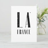 La France - minimalistic typography card Karte (Stehend Vorderseite)