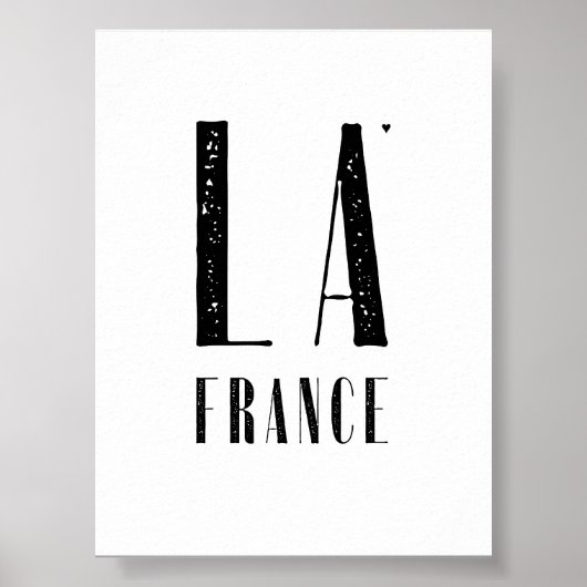 La France - minimalistic typography poster (Vorne)