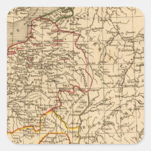 La Frankreich 1180 1223 Quadratischer Aufkleber