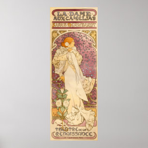 La-Freifrau Aux Camelias Alphons Mucha Poster