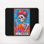 La Frida Dia De Los Muertos Day Of Dead Halloween Mousepad (Mit Mouse)