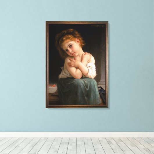 La Frileuse von William-Adolphe Bouguereau Leinwanddruck (Insitu (Holzboden))