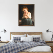 La Frileuse von William-Adolphe Bouguereau Leinwanddruck (Insitu (Schlafzimmer))