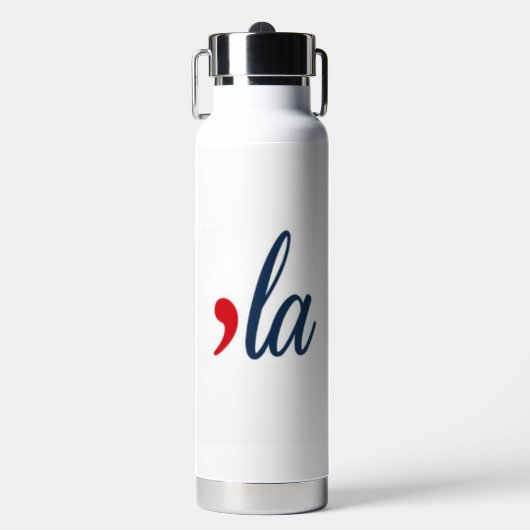 "LA für Kamala Harris. Weiß Trinkflasche (Vorderseite)