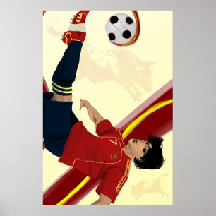 La Furia Roja Spanisch-Spanienfußball 2014 durch Poster