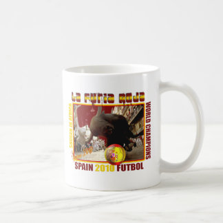 La Furia Roja Spanisch-Stier-Fußball Futbol Kaffeetasse