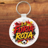 La Furia Roja - Spitzname der spanischen Nationalm Schlüsselanhänger (Rückseite)