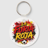 La Furia Roja - Spitzname der spanischen Nationalm Schlüsselanhänger (Rückseite)