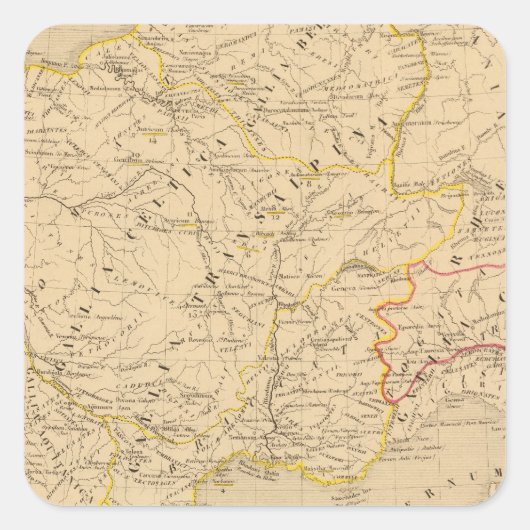 La Gaule Quadratischer Aufkleber (Vorderseite)