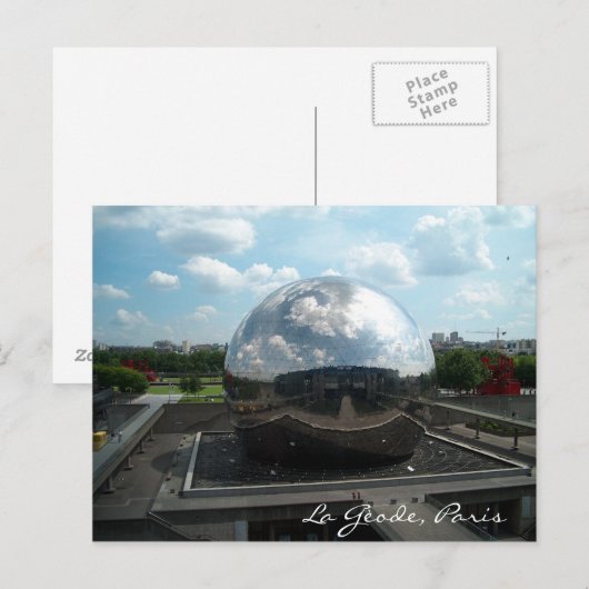 La Gèode, Paris Postkarte (Vorne/Hinten)