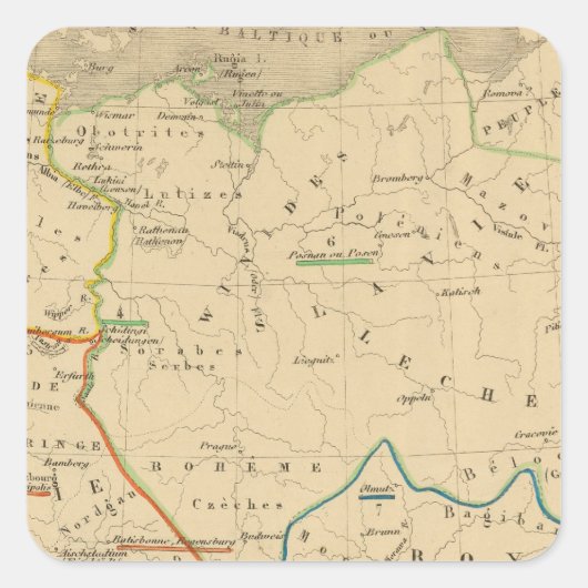 La Germanie 511 a 741 Quadratischer Aufkleber (Vorderseite)