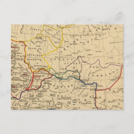 La Germanie a la fin du 5e siecle Postkarte (Vorderseite)