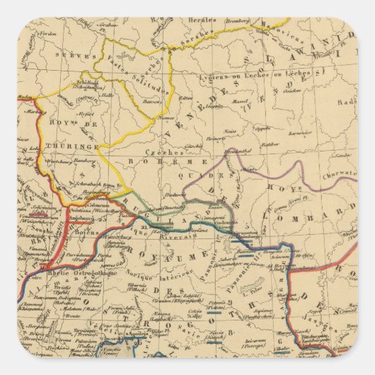 La Germanie a la fin du 5e siecle Quadratischer Aufkleber (Vorderseite)