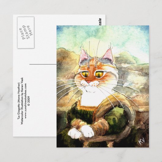 La Giagatto (Mona Heather) Postkarte (Vorne/Hinten)