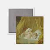 'La Gimblette', Girl with a Dog, c.1770 (Öl auf ca Magnet (Vorderseite/Rückseite)