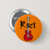 La gitarra de caricatura Rock Button (Vorne & Hinten)
