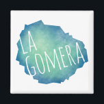 La Gomera Magnet<br><div class="desc">Farbenfrohe Landkarte der Insel La Gomera im modernen geometrischen Stil</div>