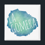 La Gomera Magnet<br><div class="desc">Farbenfrohe Landkarte der Insel La Gomera im modernen geometrischen Stil</div>