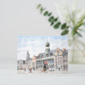 La Grand Place, Mons, Belgien Postkarte (Stehend Vorderseite)