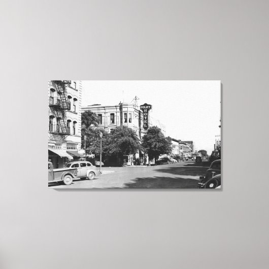 La Grande, Oregon Main Street View Foto Leinwanddruck (Vorderseite)