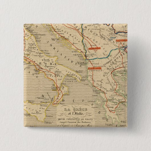 La Grece et l'Italie, 306 a 410, ap JC Button (Vorderseite)