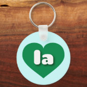 la green heart - I Liebe la la Schlüsselanhänger (Vorderseite)