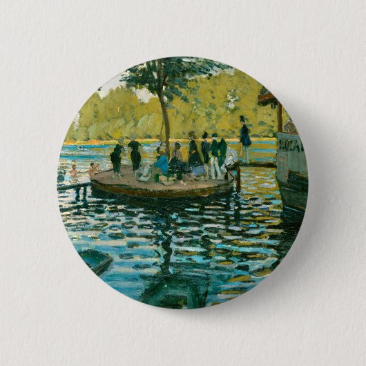 La Grenouillere - Claude Monet - 1869 Button (Vorderseite)