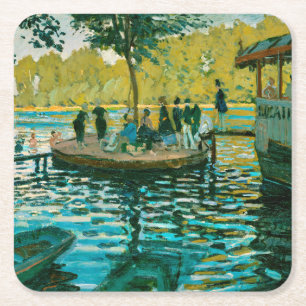 La Grenouillere - Claude Monet - 1869 Rechteckiger Pappuntersetzer