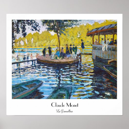 La Grenouillere Claude Monet Kunstmalerei Poster (Vorne)