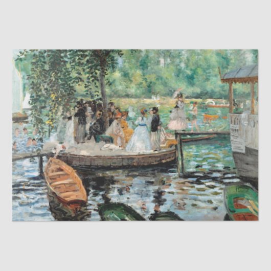 La Grenouillere von Renoir, Shabby Chic Seidenpapier (Vorderseite)