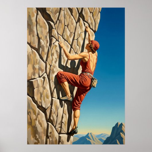 LA GRIMPEUSE DE ROCHE (The Rock Climber) Poster (Vorne)