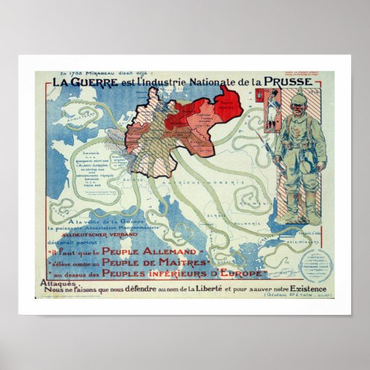 La Guerre est l'Industrie Nationale de la Prusse Poster (Vorne)