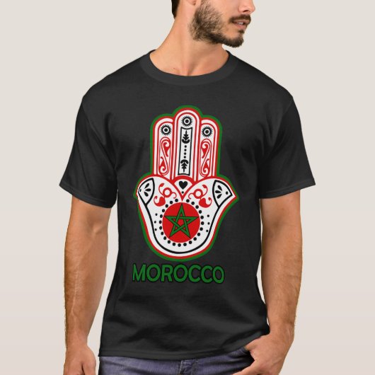 La Hand of Fatima u2013 J'aime le Marokko u2013 Be T-Shirt (Vorderseite)