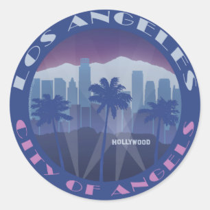 LA Hollywood cool Runder Aufkleber
