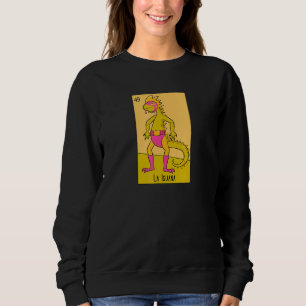 La Iguana Mexican Luchador Wrestler Lottery Card Sweatshirt