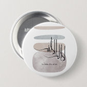La ilaha illa Allah Arabic Calligraphy – Minimal Button (Vorne & Hinten)