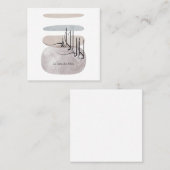 La ilaha illa Allah Arabic Calligraphy – Minimal Quadratische Visitenkarte (Vorne/Hinten)