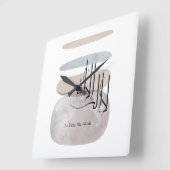 La ilaha illa Allah Arabic Calligraphy – Minimal Quadratische Wanduhr (Winkel)