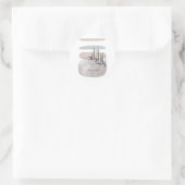 La ilaha illa Allah Arabic Calligraphy – Minimal Runder Aufkleber (Tasche)