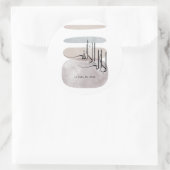 La ilaha illa Allah Arabic Calligraphy – Minimal Runder Aufkleber (Tasche)