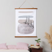 La ilaha illa Allah Arabic Calligraphy – Minimal Wandteppich Mit Holzrahmen (Schlafzimmer)