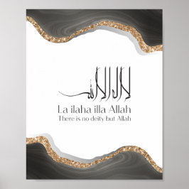 La ilaha illa-ALLAH Shahada Moderne arabische call Poster