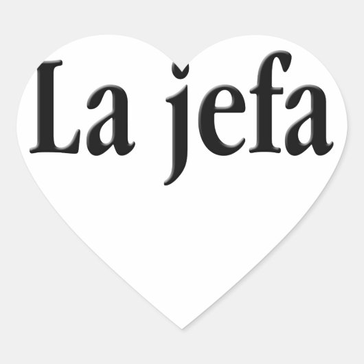 La jefa Herz-Aufkleber (Vorderseite)