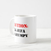 la jefa ist gruselig kaffeetasse (Vorderseite Links)
