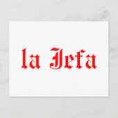 La jefa postkarte (Vorderseite)